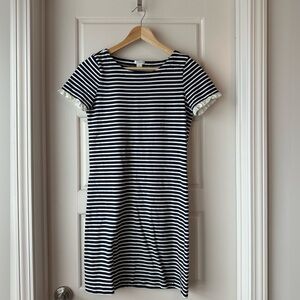 J. Crew Navy and White Striped Top